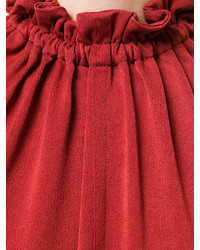 Красная блузка с рюшами от Marni