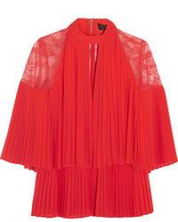 Красная блузка со складками от Elie Saab