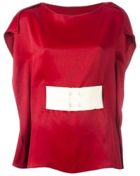 Красная блузка от MM6 MAISON MARGIELA
