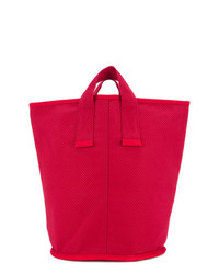 Красная большая сумка из плотной ткани от Cabas
