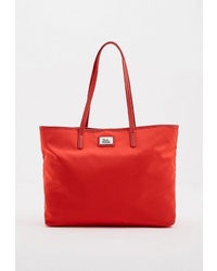 Красная большая сумка из плотной ткани от Cavalli Class
