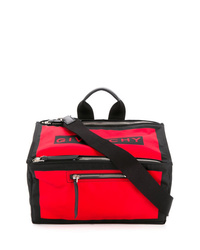Мужская красная большая сумка из плотной ткани от Givenchy