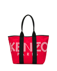 Мужская красная большая сумка из плотной ткани от Kenzo