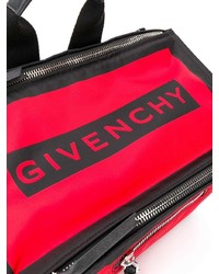 Мужская красная большая сумка из плотной ткани от Givenchy