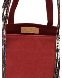 Красная большая сумка из плотной ткани от Vanessa Bruno
