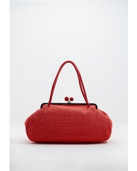 Красная большая сумка из плотной ткани от Weekend Max Mara