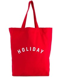 Красная большая сумка с принтом от Holiday