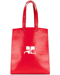 Красная большая сумка от Courreges