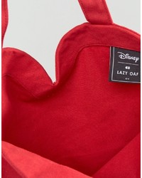 Красная большая сумка от Lazy Oaf