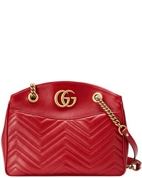 Красная большая сумка от Gucci