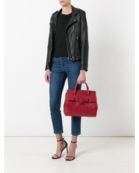 Красная большая сумка от Versace