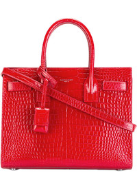 Красная большая сумка от Saint Laurent
