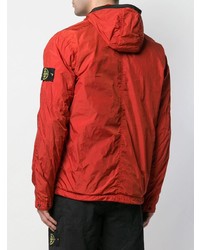 Мужская красная ветровка от Stone Island