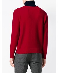 Мужская красная водолазка с принтом от Kenzo