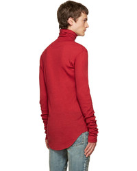 Мужская красная водолазка от Balmain