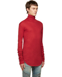 Мужская красная водолазка от Balmain
