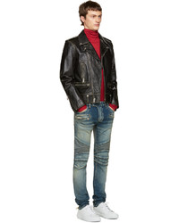 Мужская красная водолазка от Balmain