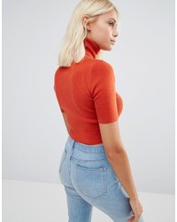 Красная вязаная блузка от Glamorous