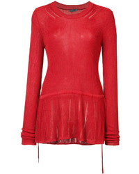 Красная вязаная блузка от Maiyet