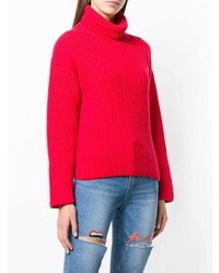 Женская красная вязаная водолазка от MRZ