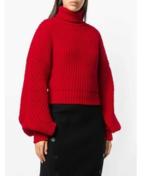 Женская красная вязаная водолазка от A.W.A.K.E.