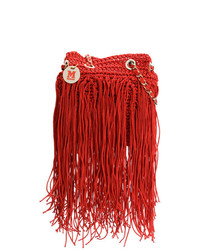 Красная вязаная сумка через плечо от M Missoni