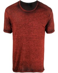 Мужская красная вязаная футболка с круглым вырезом от Avant Toi