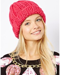 Женская красная вязаная шапка от Asos