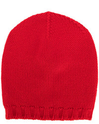 Женская красная вязаная шапка от Lamberto Losani