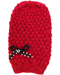 Женская красная вязаная шапка от Twin-Set