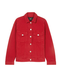 Женская красная джинсовая куртка от 3x1