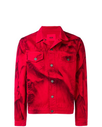 Мужская красная джинсовая куртка от 424