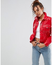 Женская красная джинсовая куртка от Asos