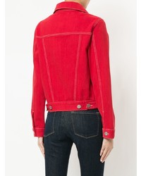 Женская красная джинсовая куртка от Vale