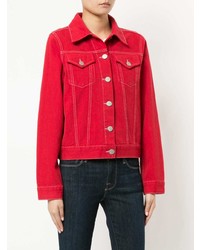 Женская красная джинсовая куртка от Vale
