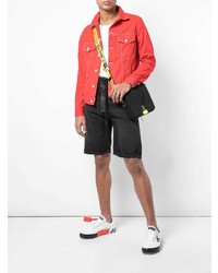 Мужская красная джинсовая куртка от Off-White