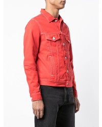 Мужская красная джинсовая куртка от Off-White