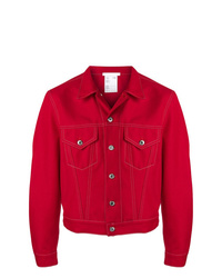 Мужская красная джинсовая куртка от Helmut Lang