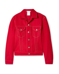 Женская красная джинсовая куртка от Helmut Lang