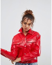 Женская красная джинсовая куртка от Asos