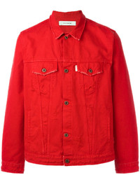Мужская красная джинсовая куртка от Off-White