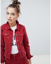 Женская красная джинсовая куртка от Only