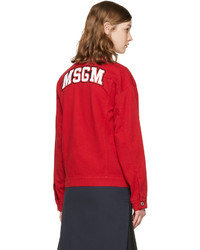 Женская красная джинсовая куртка от MSGM