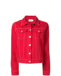 Женская красная джинсовая куртка от Vale