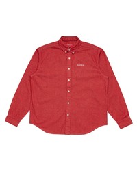 Мужская красная джинсовая рубашка от Supreme