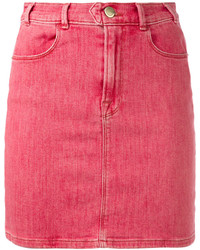 Красная джинсовая юбка от Frame