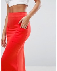 Красная длинная юбка от Asos