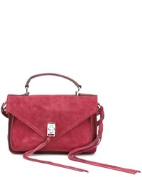 Красная замшевая большая сумка c бахромой от Rebecca Minkoff