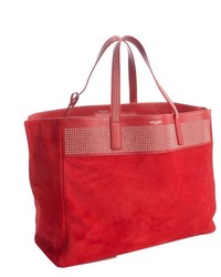 Красная замшевая большая сумка