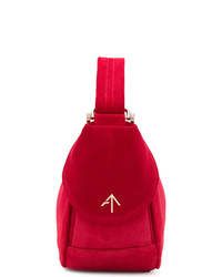 Красная замшевая большая сумка от Manu Atelier